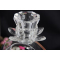 Favores do casamento por atacado de cristal tealight candlestick vela de cristal titular